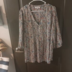 Rose & Olive Multicolor Floral Blouse